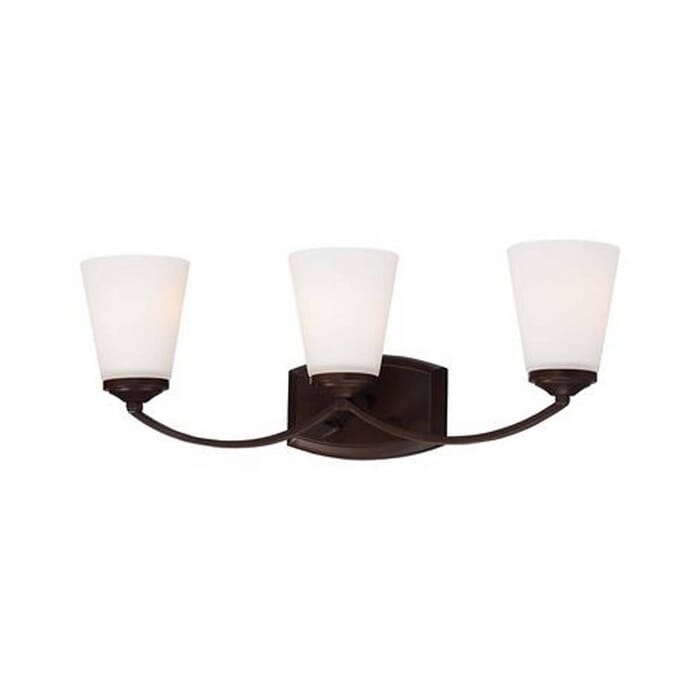 Minka Lavery Overland Park 3-Light Bathroom Vanity Light in Vintage Bronze Minka Lavery Overland Park 3-Light Bathroom Vanity Light in Vintage Bronze