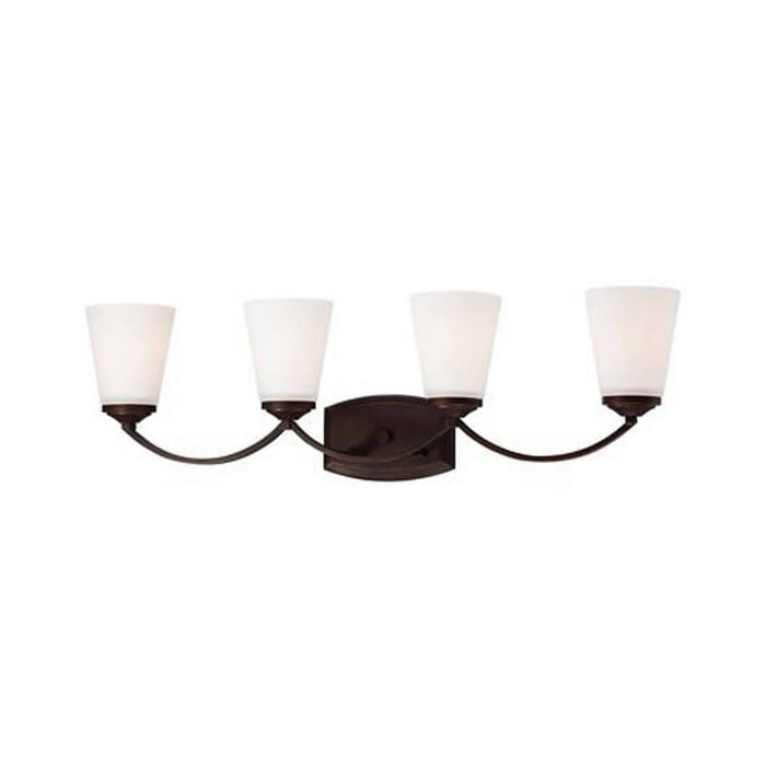 Minka Lavery Overland Park 4-Light Bathroom Vanity Light in Vintage Bronze Minka Lavery Overland Park 4-Light Bathroom Vanity Light in Vintage Bronze