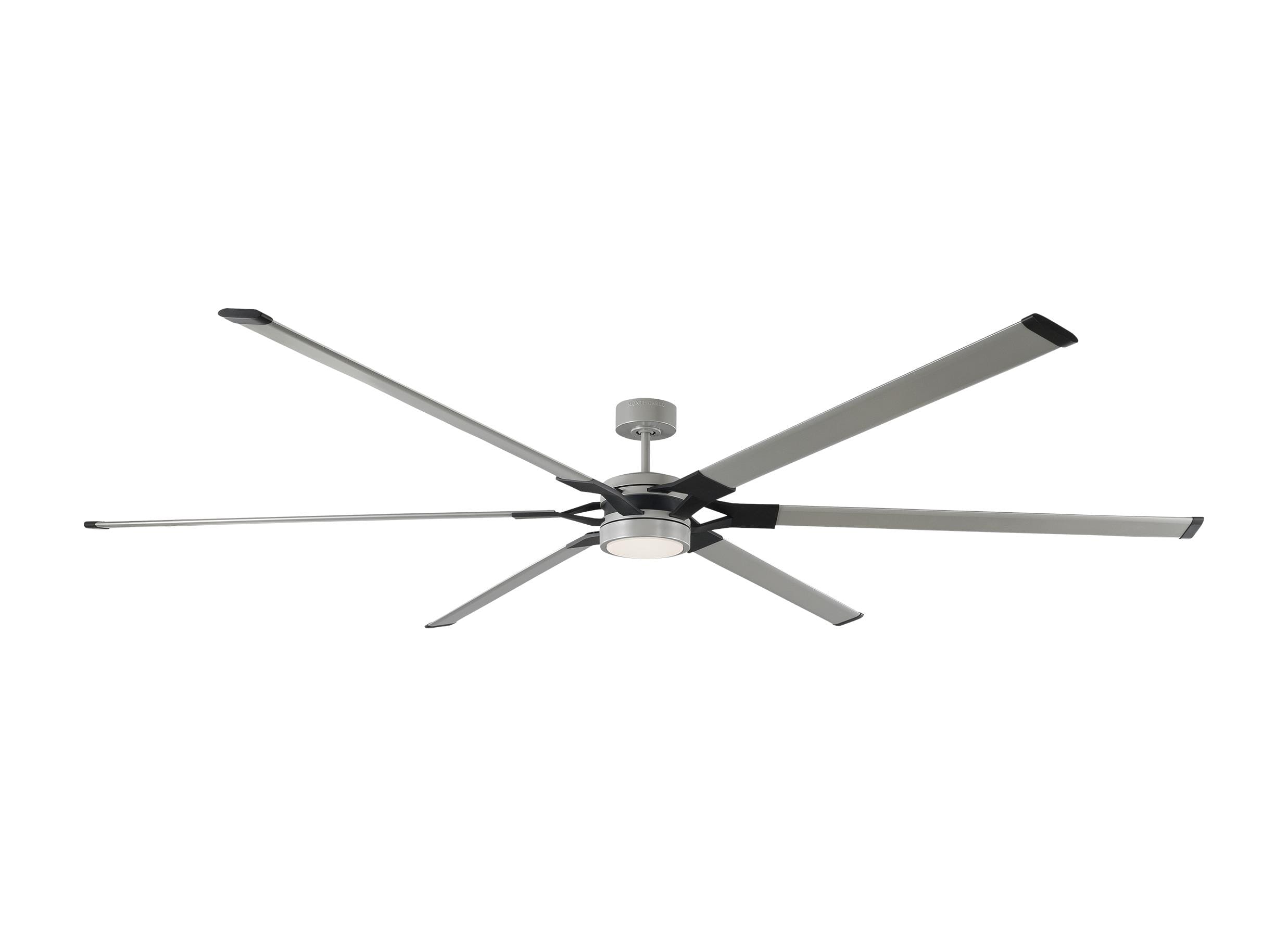 LED Loft 96"" Indoor Ceiling Fan in Painted Brushed Steel -  Visual Comfort Fan, 6LFR96PBSD