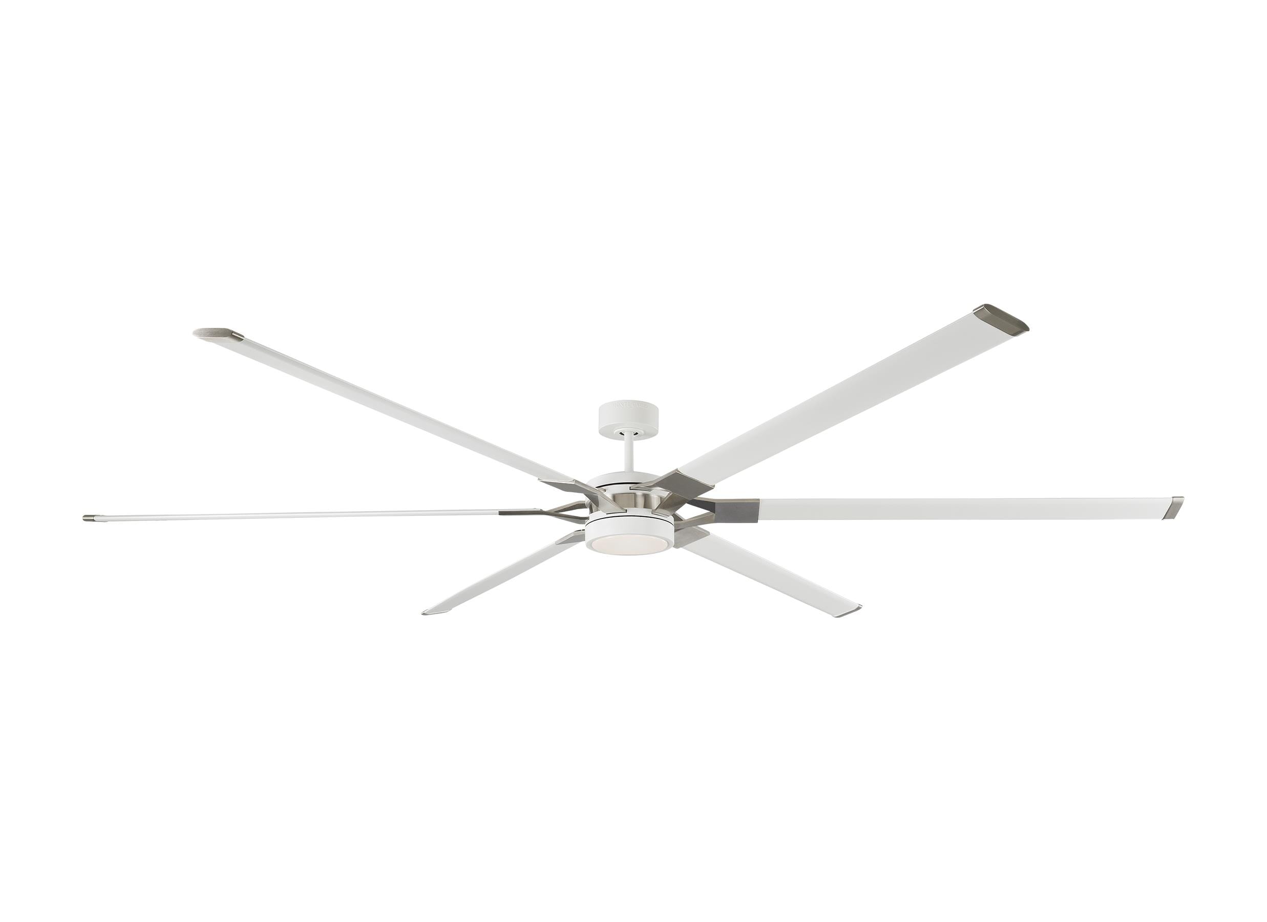 LED Loft 96"" Indoor Ceiling Fan in Matte White -  Visual Comfort Fan, 6LFR96RZWD