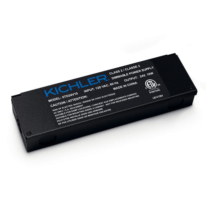Kichler Lighting 24V Dimmable 10W LED Power Supply in Textured Black Kichler Lighting 24V Dimmable 10W LED Power Supply in Textured Black