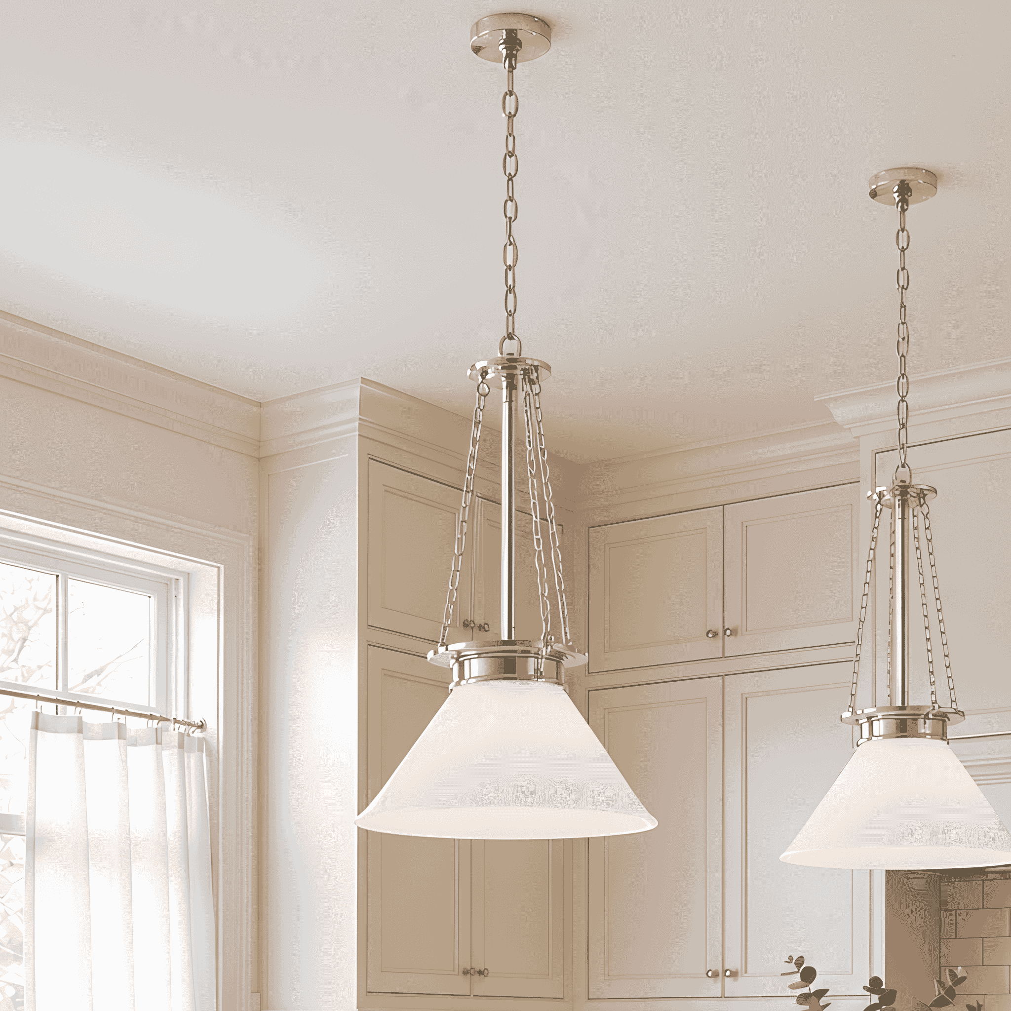 Myers 1-Light Pendant in Polished Nickel