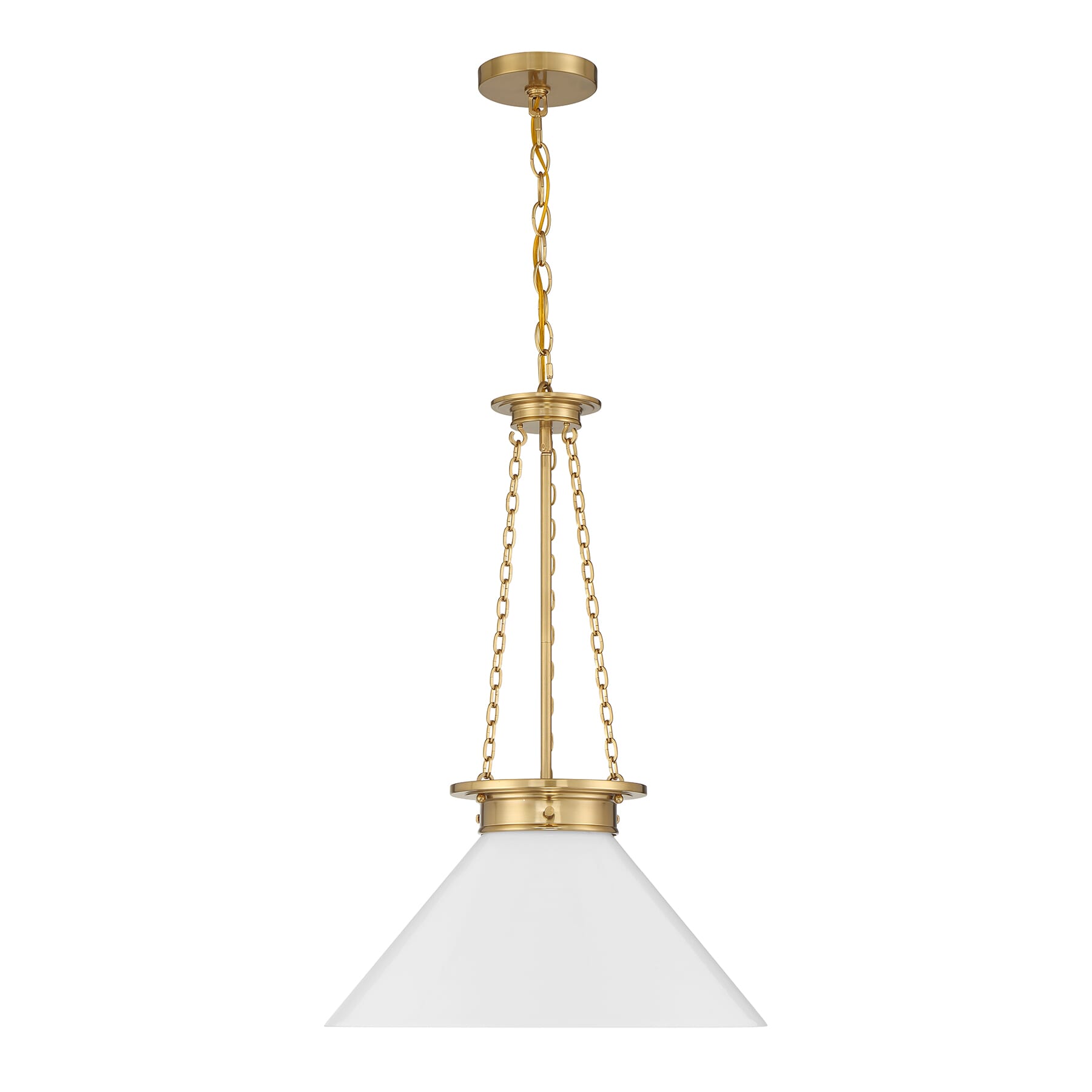 Myers 1-Light Pendant in Warm Brass