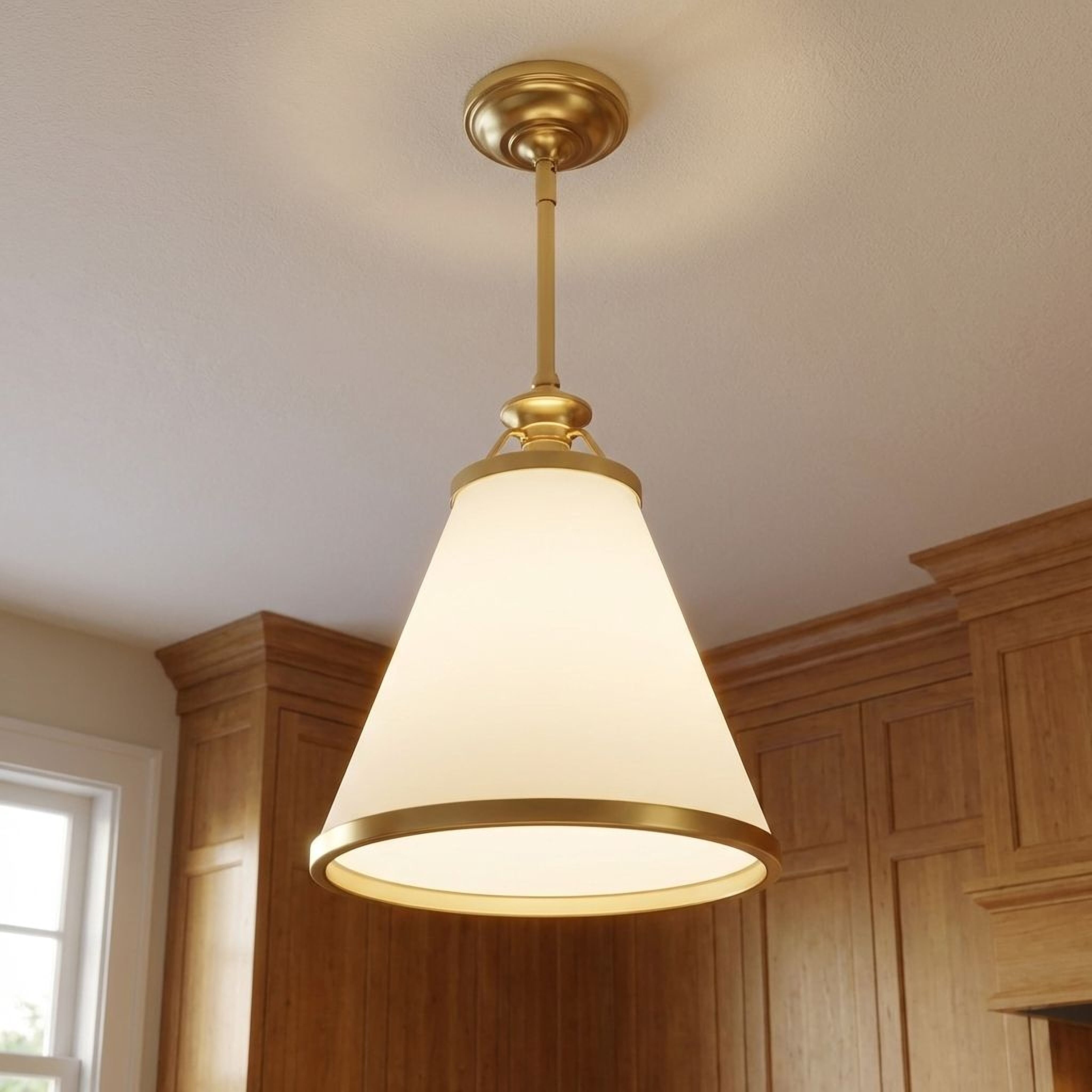 Ashmont 1-Light Pendant in Warm Brass Lustre