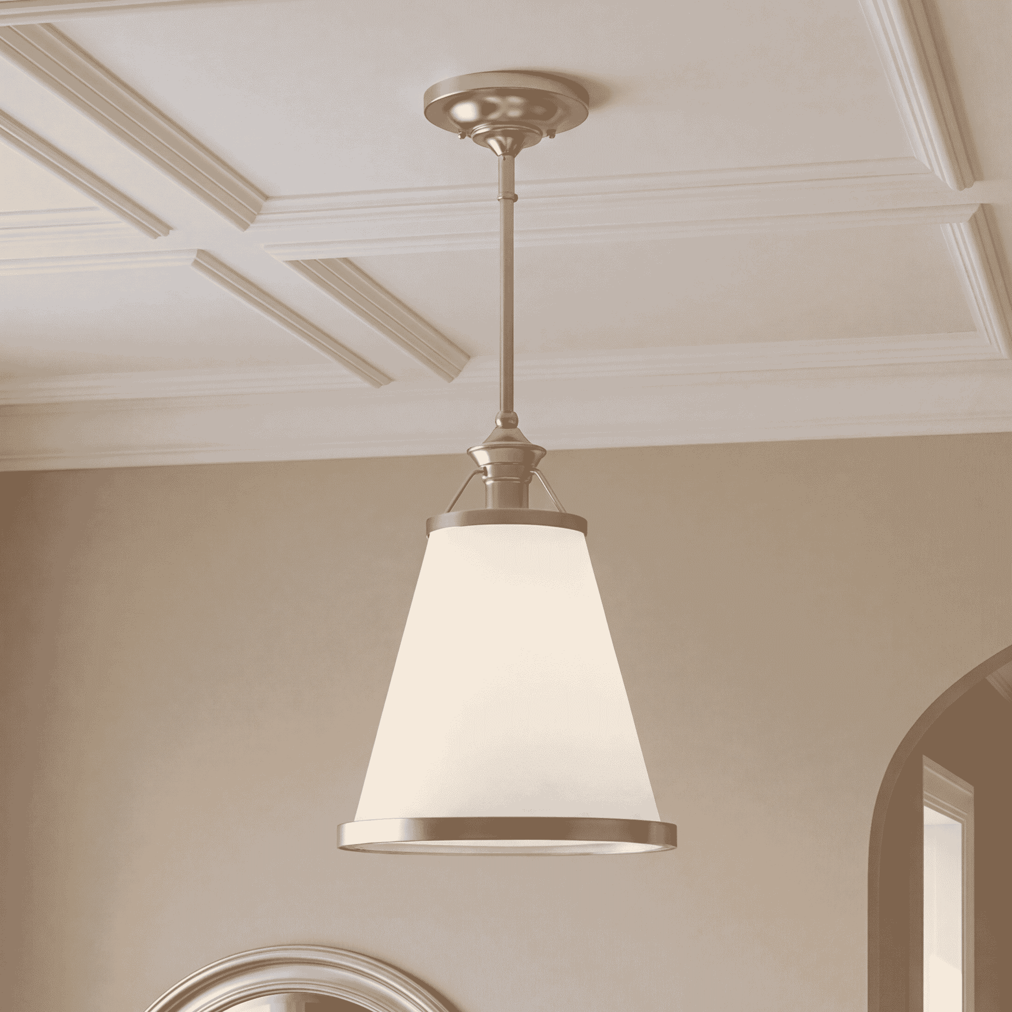 Ashmont 1-Light Pendant in Satin Nickel