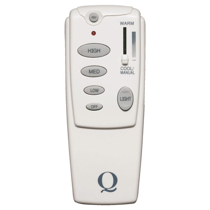 Quorum Ceiling Fan Control in White Quorum Ceiling Fan Control in White
