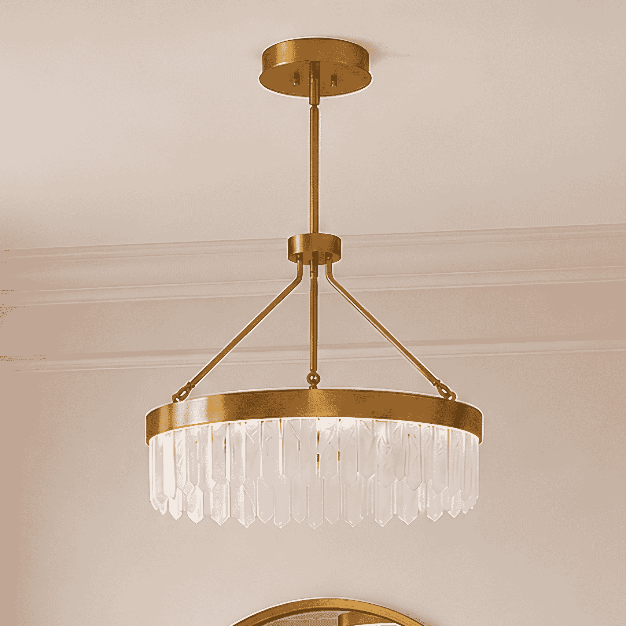 Landon LED Pendant in Warm Brass