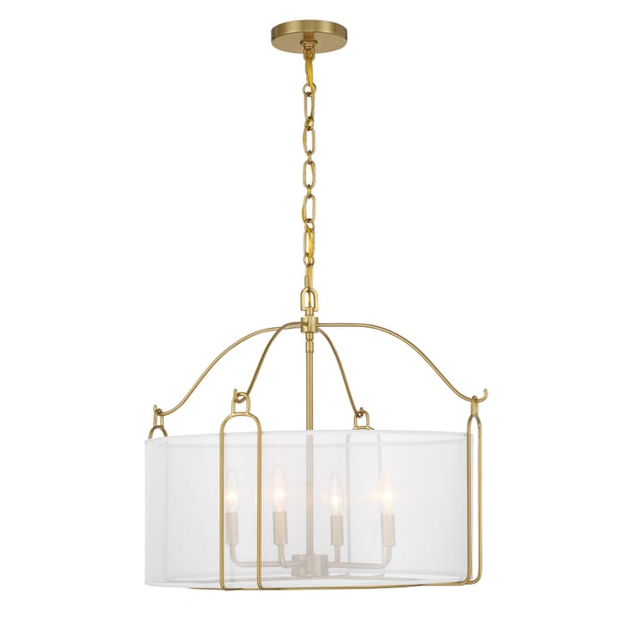Ashlay 4-Light Pendant in Warm Brass Ashlay 4-Light Pendant in Warm Brass