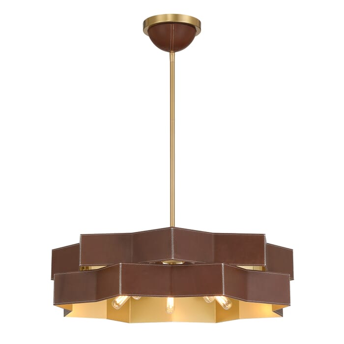 Atherton 5-Light Pendant in Warm Brass Atherton 5-Light Pendant in Warm Brass