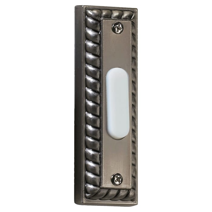 Quorum Door Chime Button in Antique Silver Quorum Door Chime Button in Antique Silver