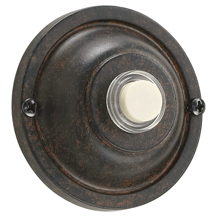 Quorum Door Chime Button in Toasted Sienna Quorum Door Chime Button in Toasted Sienna
