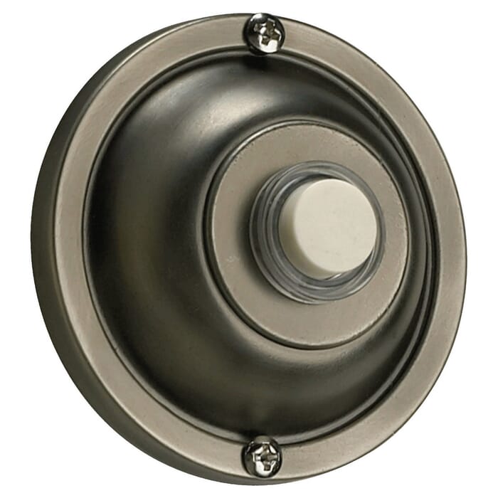 Quorum Door Chime Button in Antique Silver Quorum Door Chime Button in Antique Silver