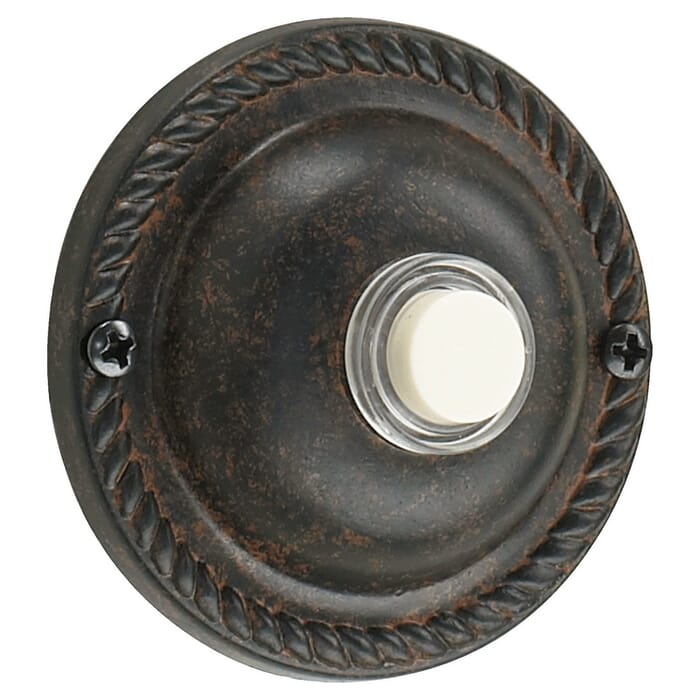 Quorum Door Chime Button in Toasted Sienna Quorum Door Chime Button in Toasted Sienna
