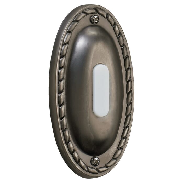 Quorum Door Chime Button in Antique Silver Quorum Door Chime Button in Antique Silver