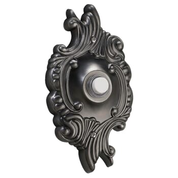 Quorum Door Chime Button in Antique Silver