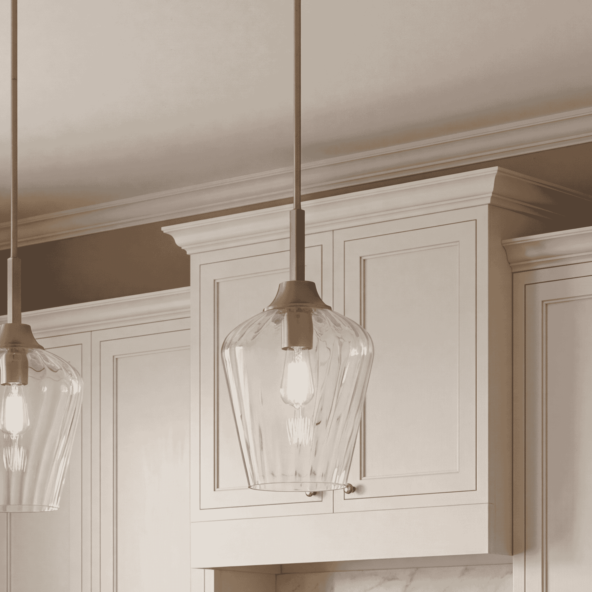 Warm Brass One Light Pendant from the Carlton Collection