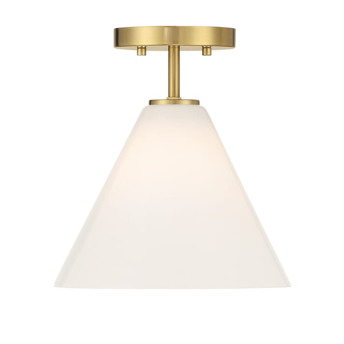 Blair 1-Light Mini-Pendant or Semi-Flush in Warm Brass Blair 1-Light Mini-Pendant or Semi-Flush in Warm Brass