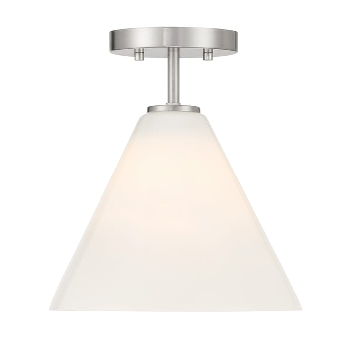 Blair 1-Light Mini-Pendant or Semi-Flush in Satin Nickel Blair 1-Light Mini-Pendant or Semi-Flush in Satin Nickel