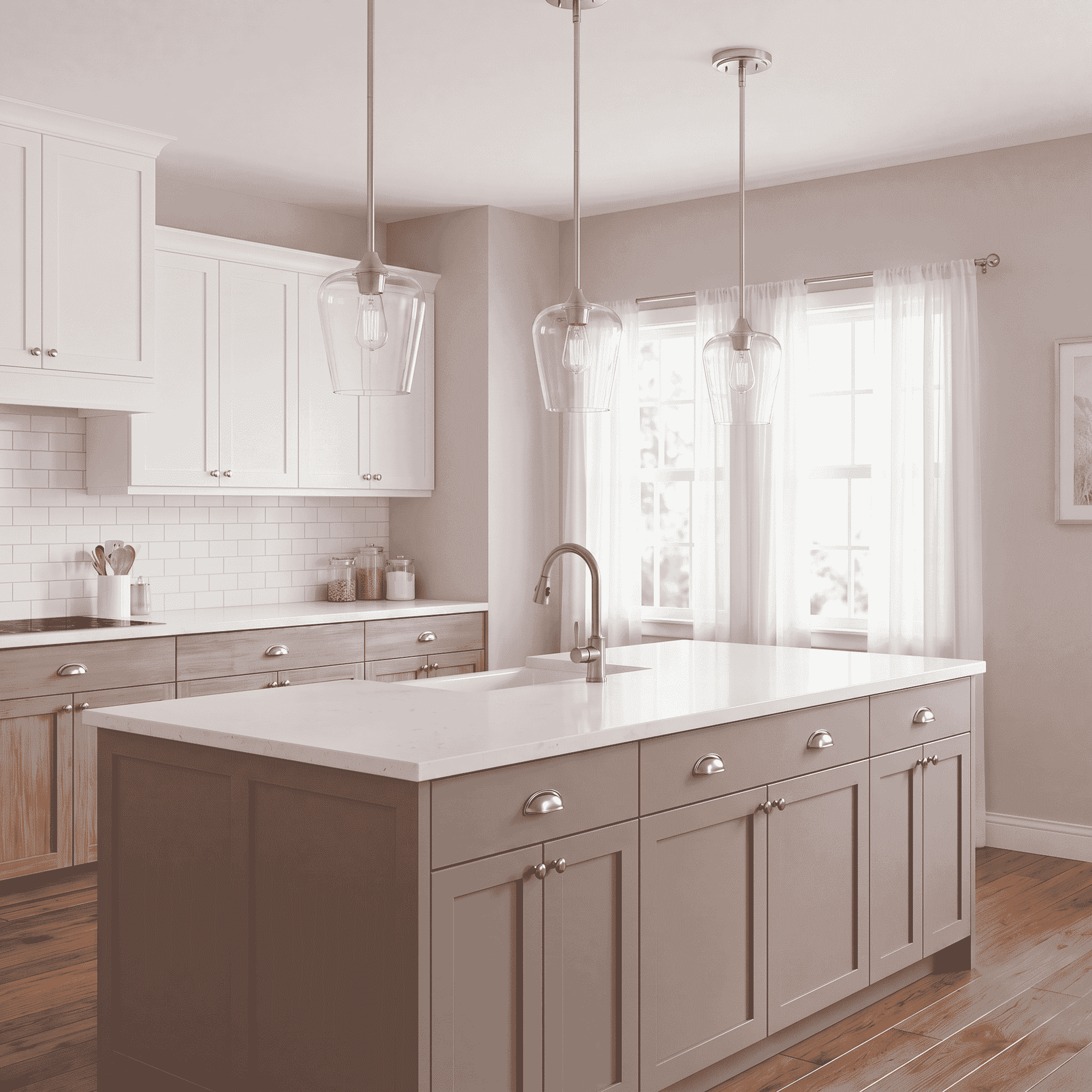 Sleek Octave Mini-Pendant in Satin Nickel