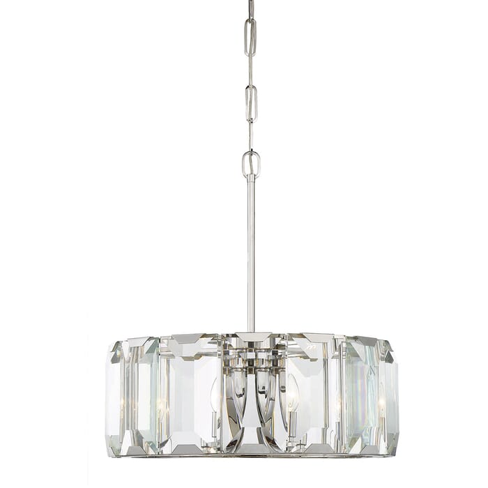 Savoy House Bangle 23" 6-Light Pendant in Polished Chrome Savoy House Bangle 23" 6-Light Pendant in Polished Chrome