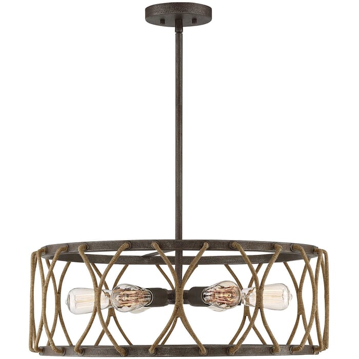 Savoy House Keating 6-Light Drum Pendant in Artisan Rust Savoy House Keating 6-Light Drum Pendant in Artisan Rust