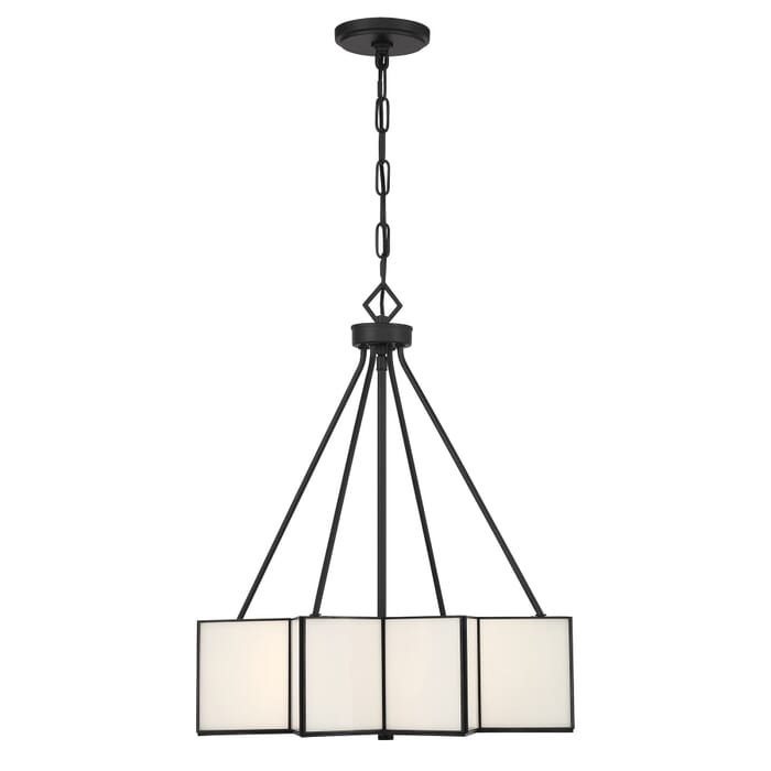 Reiling 3-Light Pendant in Matte Black Reiling 3-Light Pendant in Matte Black