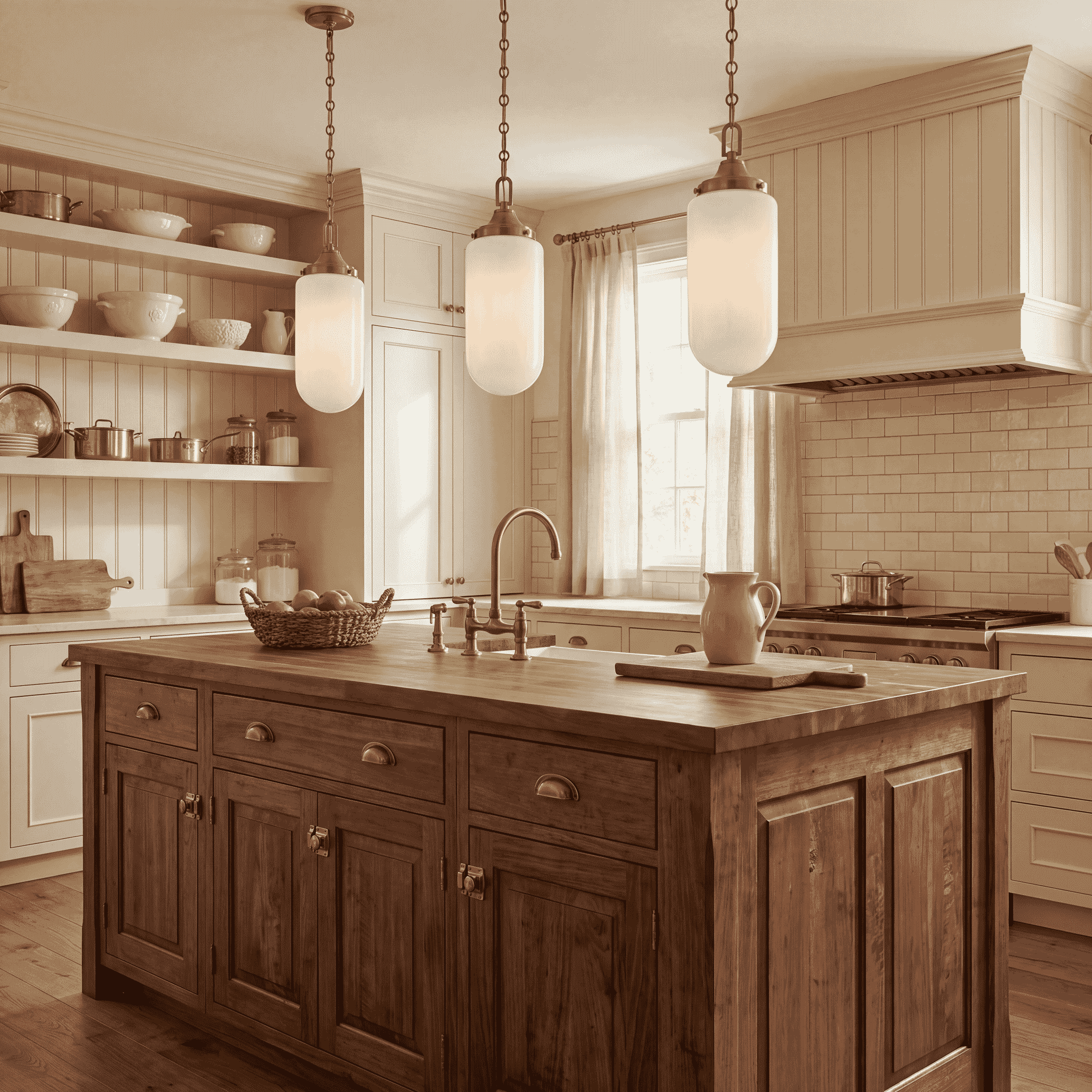 Bryant 3-Light Pendant in Warm Brass