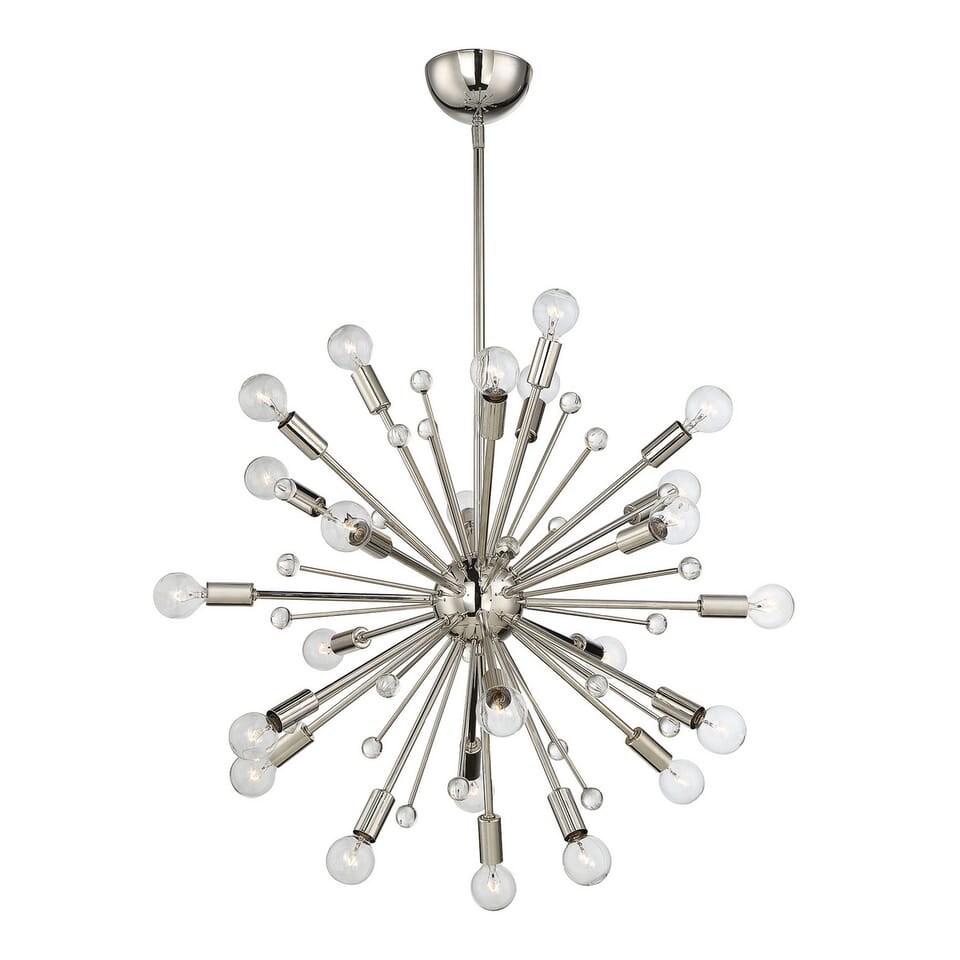 Galea 24-Light Chandelier in Polished Nickel - LightsOnline.com