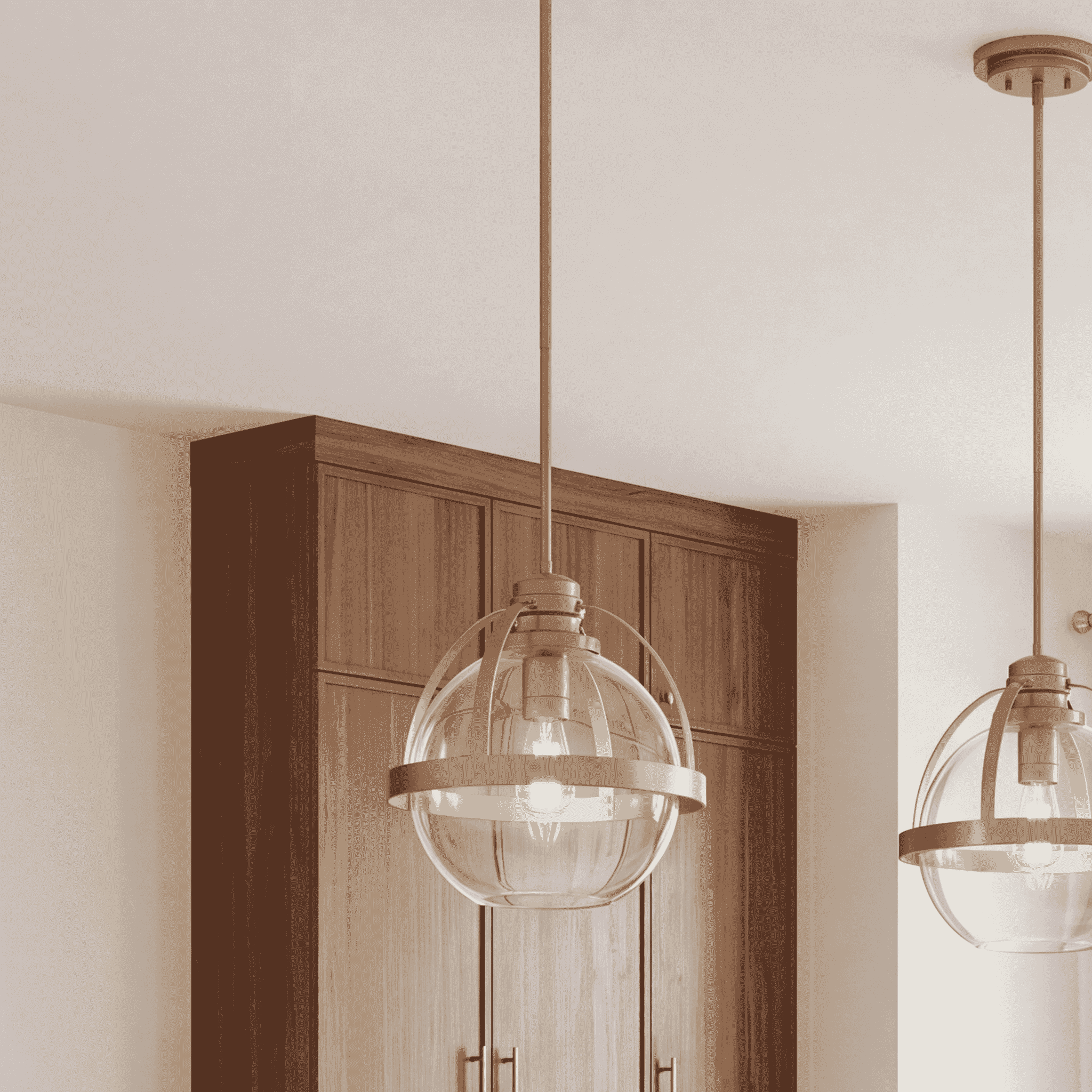 Pendleton 1-Light Pendant in Warm Brass