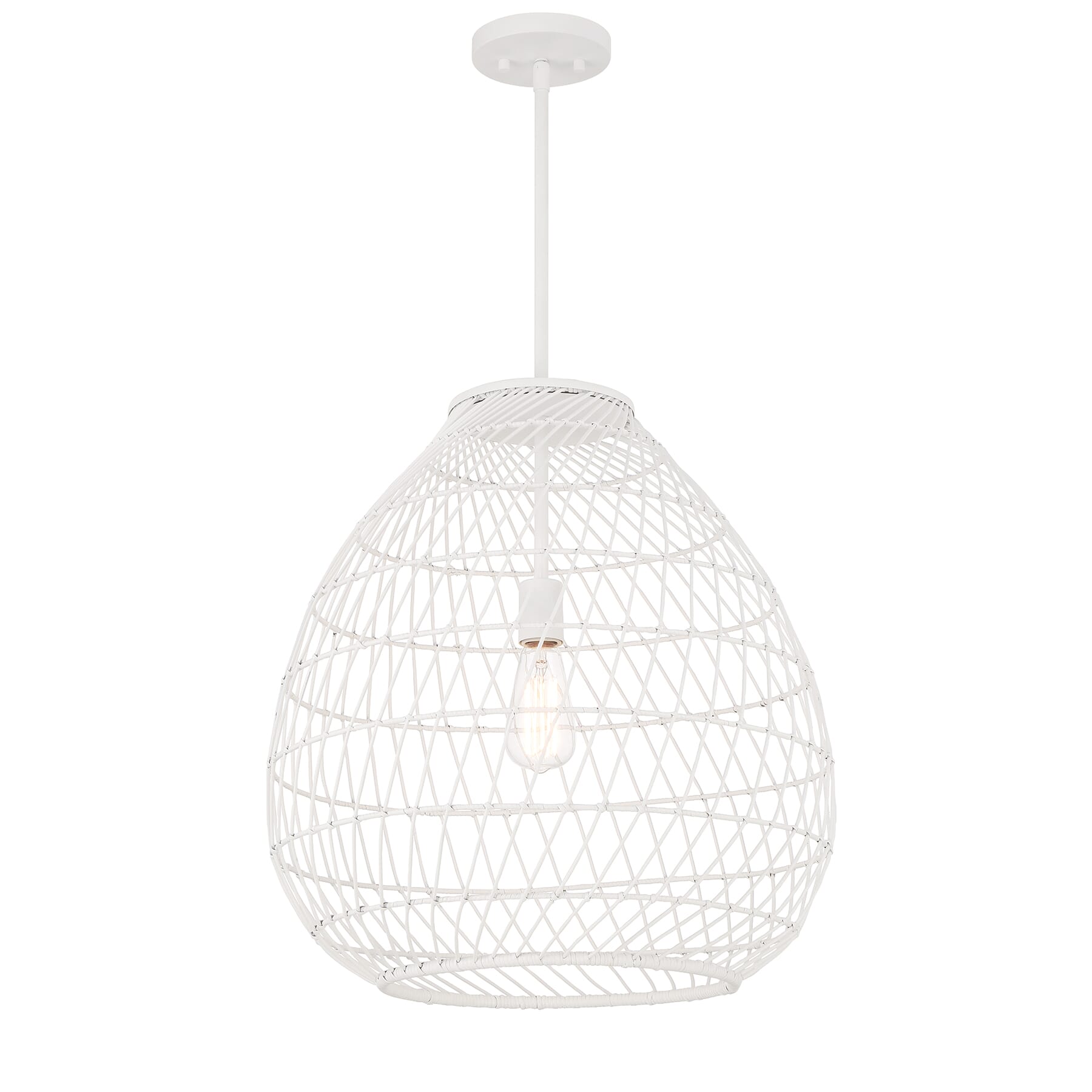 Maya 1-Light Pendant in Bisque White