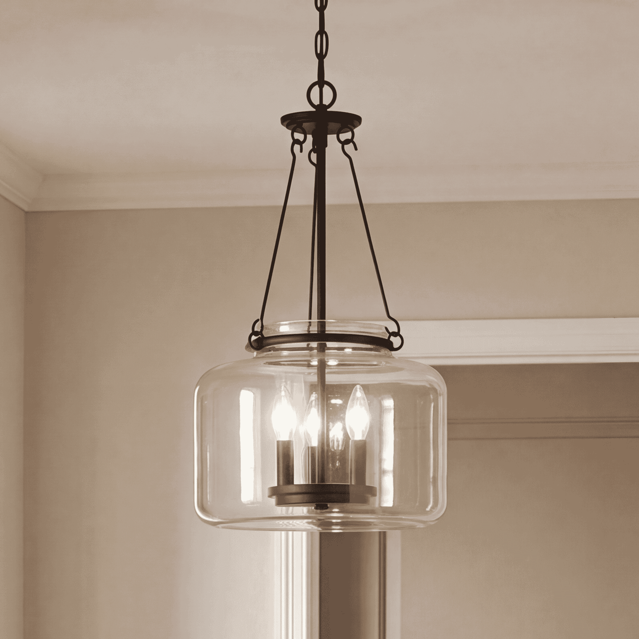 Akron 3-Light Pendant in Matte Black