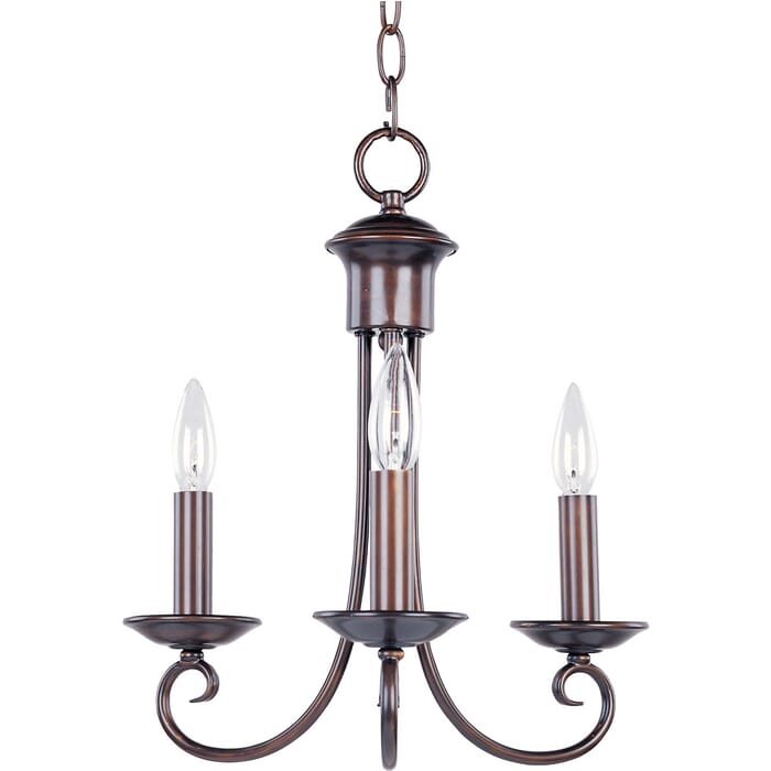 Maxim Lighting Loft 3-Light Mini Chandelier in Bronze Maxim Lighting Loft 3-Light Mini Chandelier in Bronze