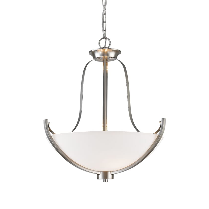 Alora Salita Pendant Light in Polished Nickel And Ribbed Crystal ...