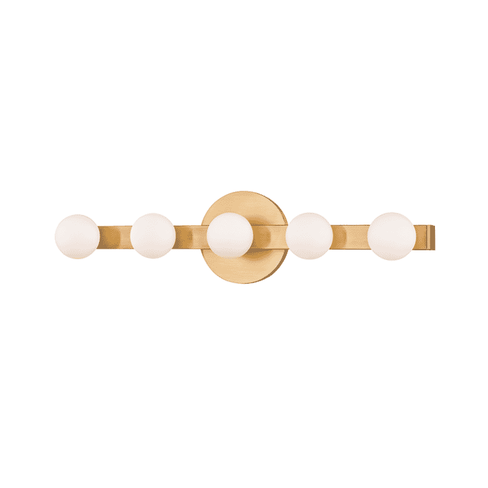 Hudson Valley Taft 5-Light 5" Wall Sconce in Aged Brass Hudson Valley Taft 5-Light 5" Wall Sconce in Aged Brass