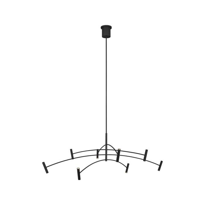 Aerial 1-Light LED Chandelier in Matte Black Aerial 1-Light LED Chandelier in Matte Black