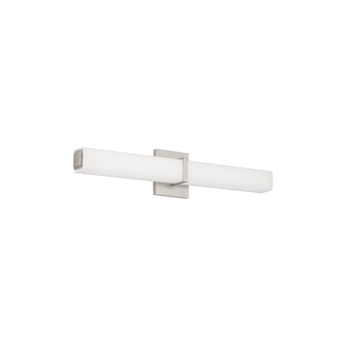 Milan 1-Light LED Bathroom Vanity Light in Satin Nickel Milan 1-Light LED Bathroom Vanity Light in Satin Nickel