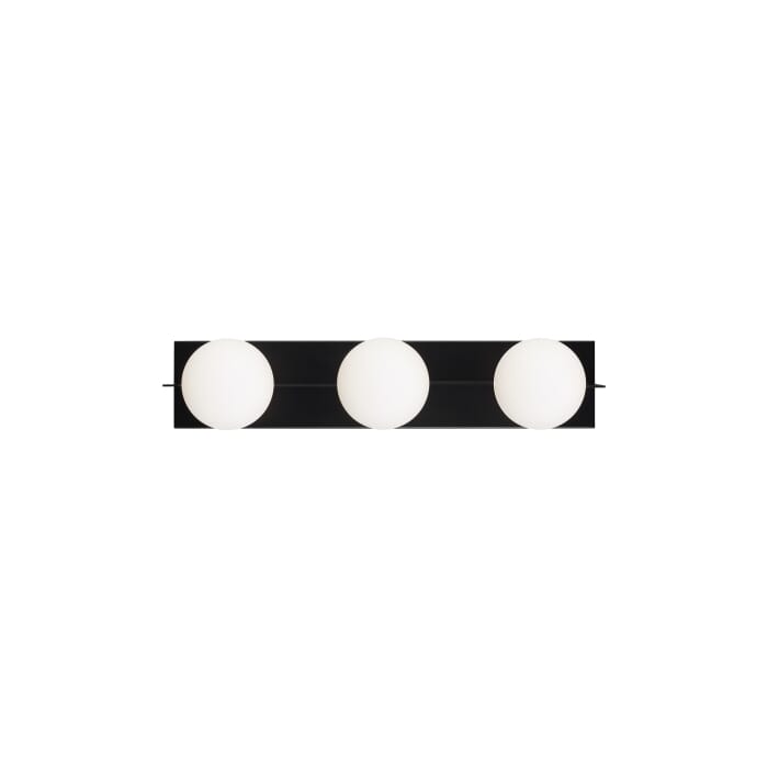 Orbel 3-Light LED Bathroom Vanity Light in Matte Black Orbel 3-Light LED Bathroom Vanity Light in Matte Black