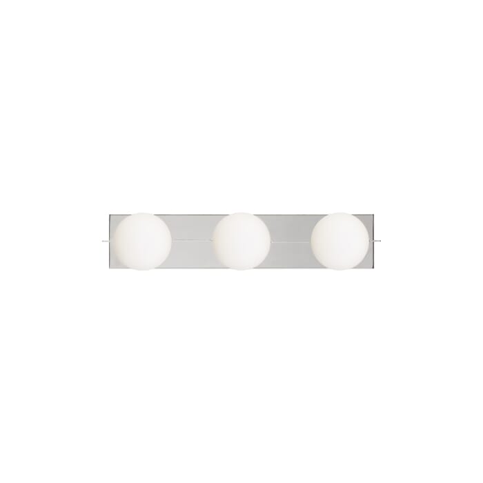 Orbel 3-Light LED Bathroom Vanity Light in Polished Nickel Orbel 3-Light LED Bathroom Vanity Light in Polished Nickel