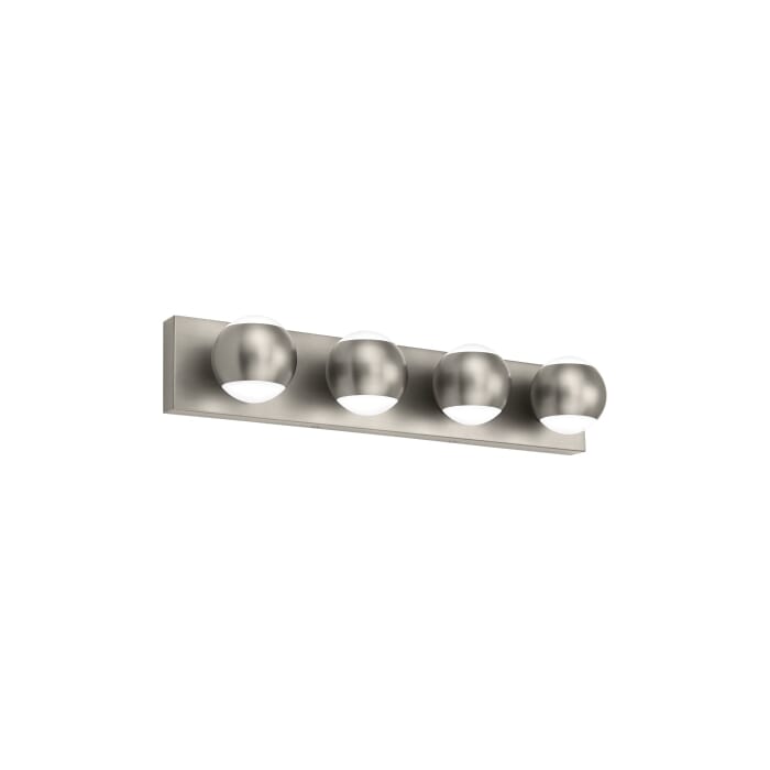 Oko 4-Light LED Bathroom Vanity Light in Satin Nickel Oko 4-Light LED Bathroom Vanity Light in Satin Nickel