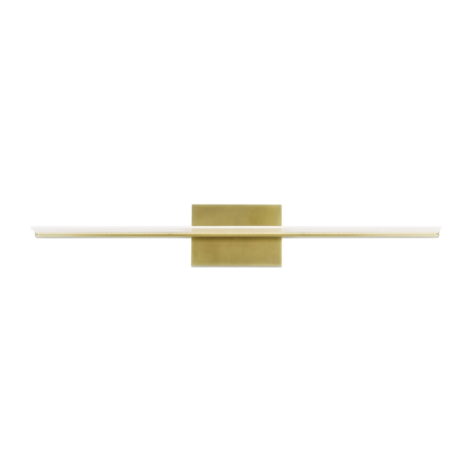 Span 1-Light LED Bathroom Vanity Light in Plated Brass