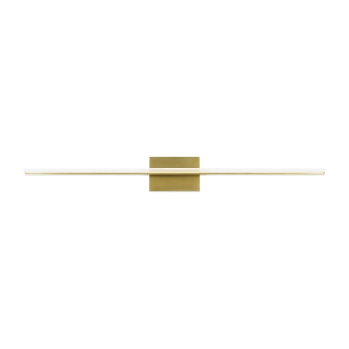 Span 1-Light LED Bathroom Vanity Light in Plated Brass Span 1-Light LED Bathroom Vanity Light in Plated Brass