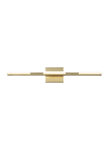 Tris 3-Light LED Bathroom Vanity Light in Aged Brass