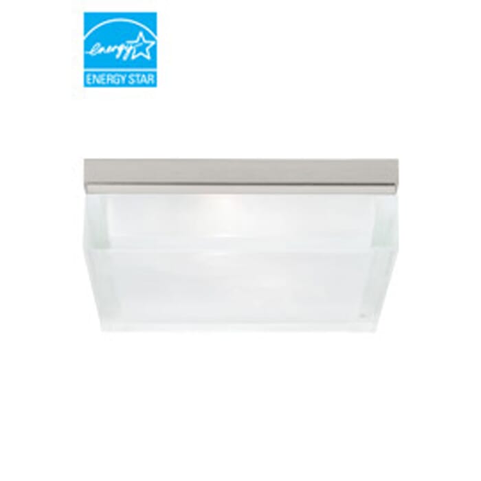 Boxie 1-Light LED Flush Mount in Satin Nickel Boxie 1-Light LED Flush Mount in Satin Nickel