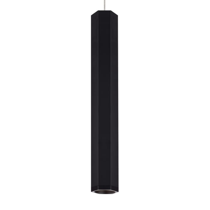 Blok 1-Light Pendant in Matte Black with Satin Nickel Blok 1-Light Pendant in Matte Black with Satin Nickel