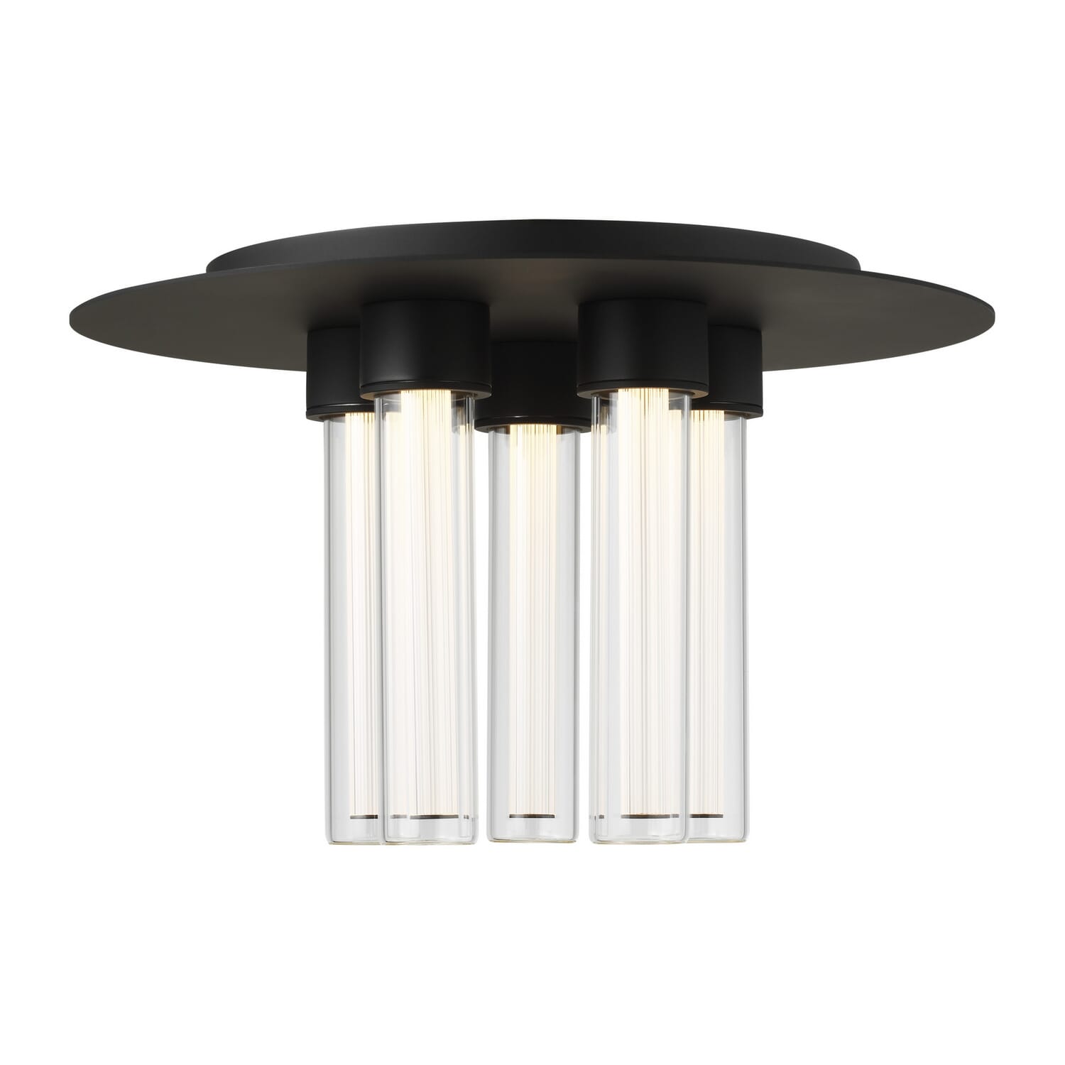 Kola 5-Light LED Flush Mount in Nightshade Black