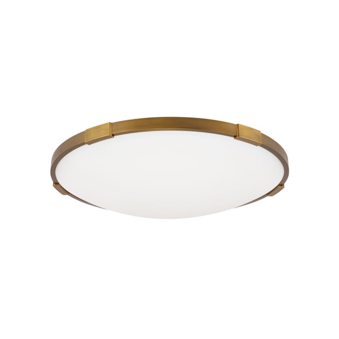 Lance 1-Light LED Flush Mount in Aged Brass Lance 1-Light LED Flush Mount in Aged Brass