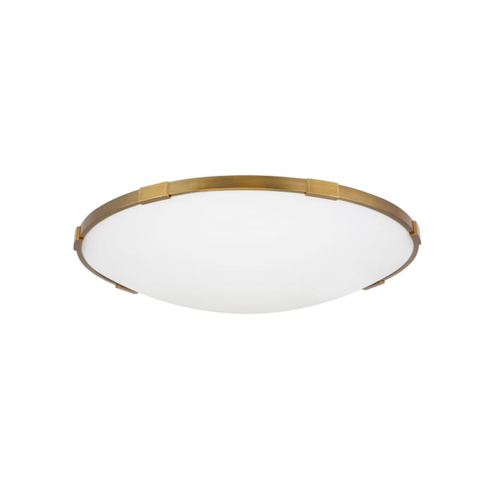 Lance 1-Light LED Flush Mount in Aged Brass Lance 1-Light LED Flush Mount in Aged Brass