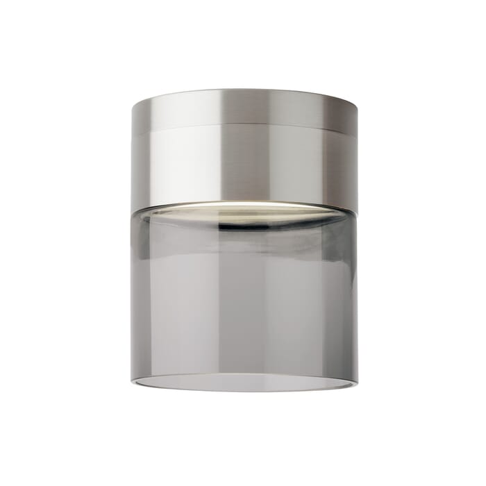 Tech Manette 3000K LED 5" Ceiling Light in Satin Nickel and Transparent Smoke Tech Manette 3000K LED 5" Ceiling Light in Satin Nickel and Transparent Smoke