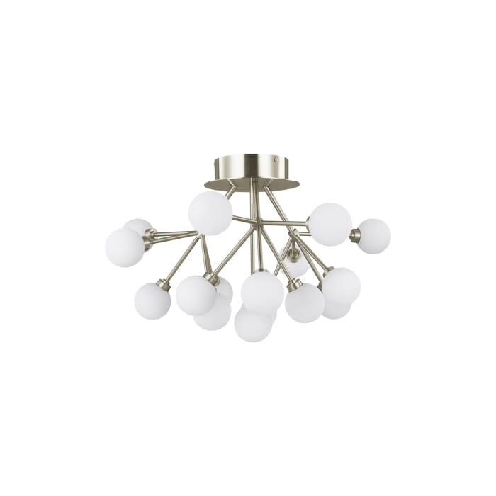 Mara 16-Light LED Flush Mount in Satin Nickel Mara 16-Light LED Flush Mount in Satin Nickel