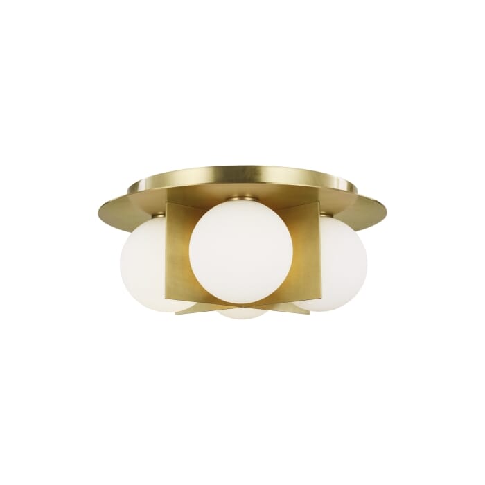 Orbel 4-Light LED Flush Mount in Aged Brass Orbel 4-Light LED Flush Mount in Aged Brass